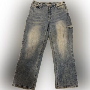 Wild Fable Vintage Wash Denim 90s relaxed straight with side slit Jeans